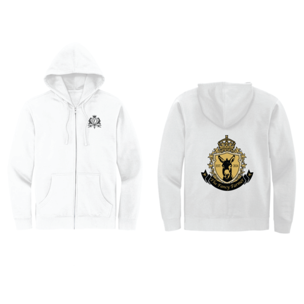 Essential Donkey Full-Zip Hoodie White